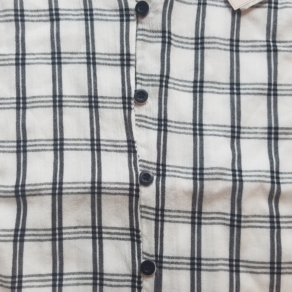 Bcbgeneration Button Plaid Shift Shirt Dress - image 5